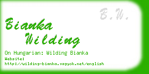 bianka wilding business card